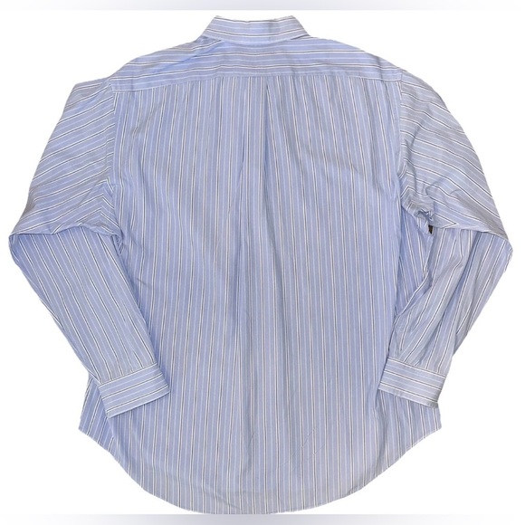 Ralph Lauren Mens XL Bengal Long Sleeve Blue White Striped Classic Button Down - Picture 10 of 14